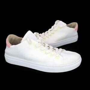 GREATS Royale Knit White/Pink Fashion Lightweight Comfy Sneaker Women's 8M
